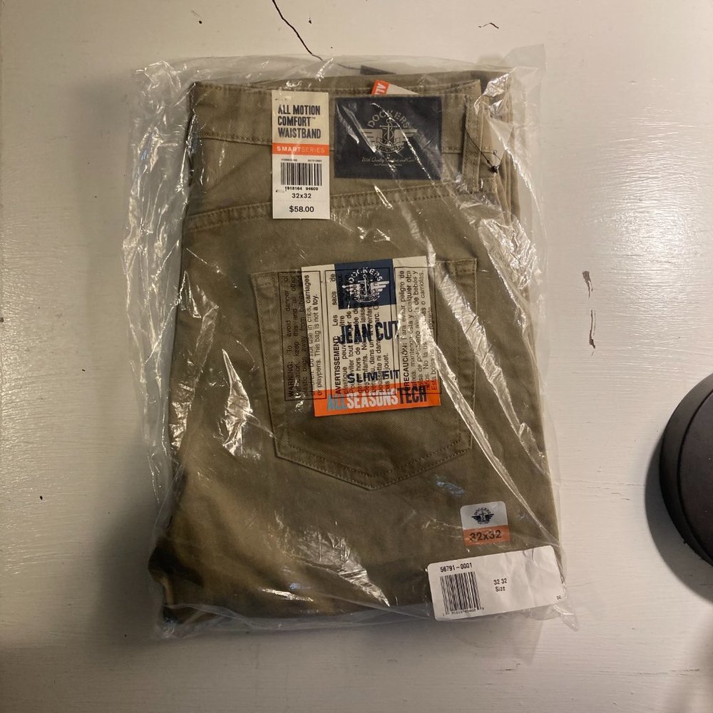 Men's Dockers® Jean Cut All Seasons Slim-Fit Tech Pants, Khaki, 32X32